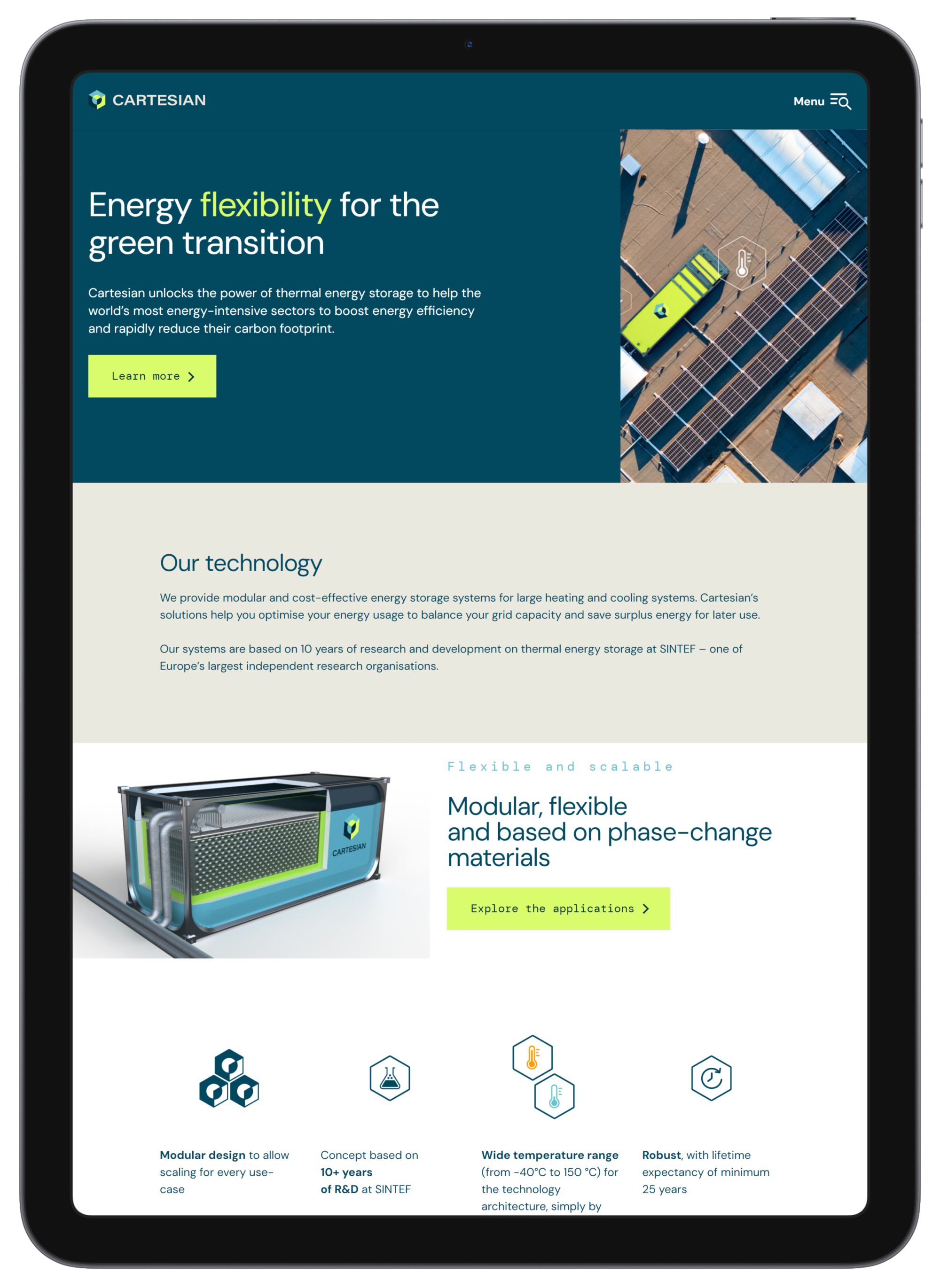 Web-design for Cartesian.