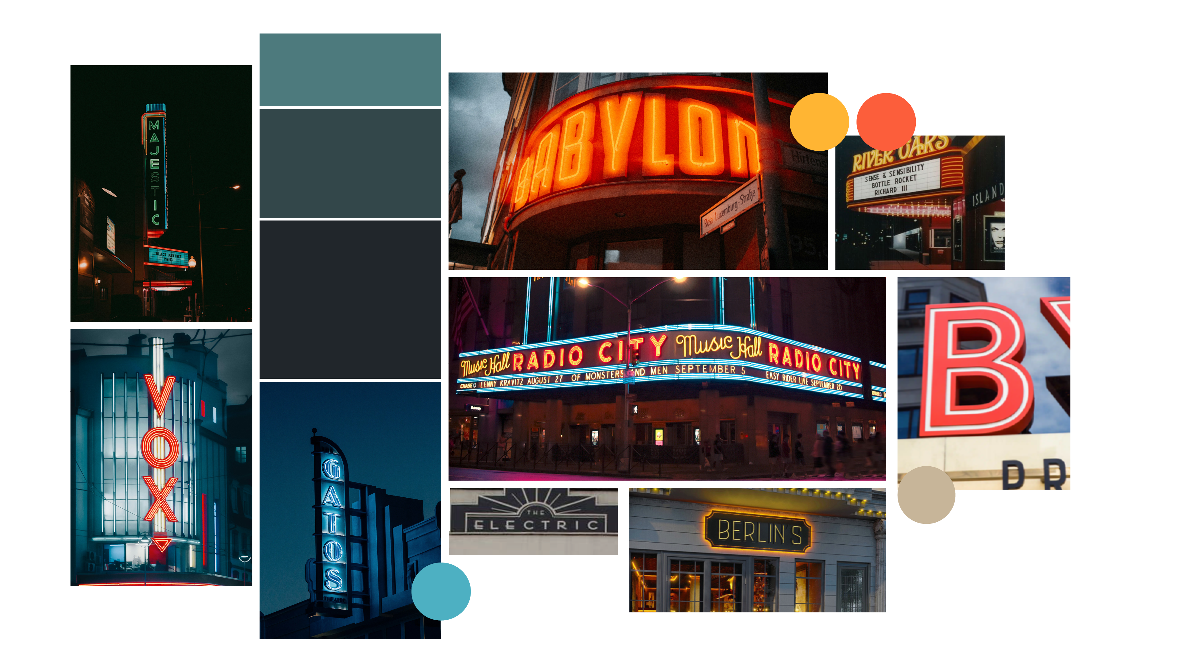 Identitetsdesign: Moodboard som ligger til grunn for Phoenix' identitet.