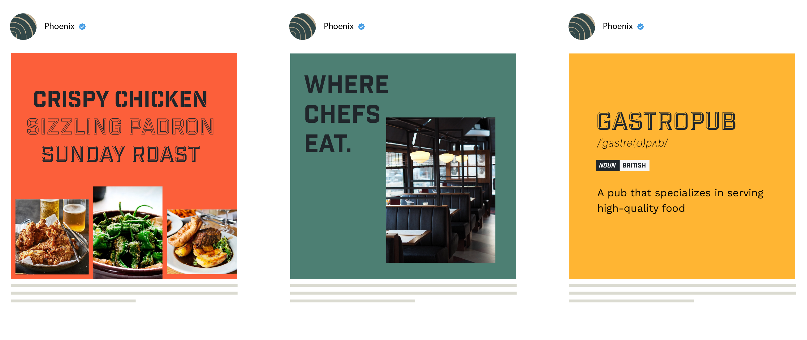 Grafisk design: Innleggene på sosiale medier vitner om en sterk visuell karakter.