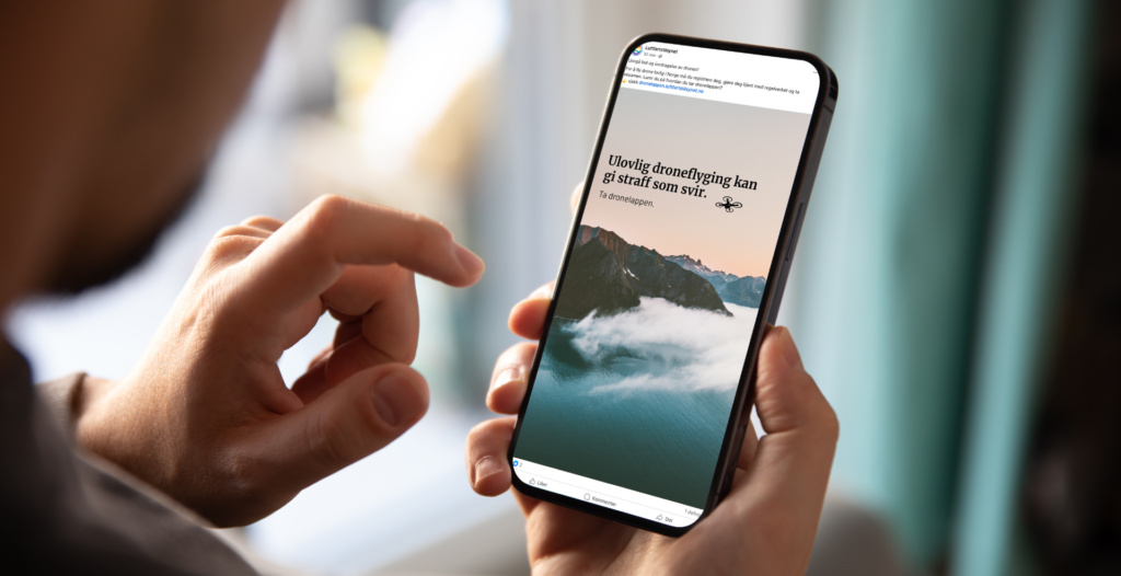Brukerreise: Bruker som blir eksponert for budskap, bilder og filmer i sosiale media.