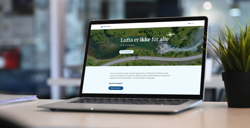 Brukerreise: Hensikten med reisen var å lede brukeren inn til en landingsside der selve konverteringen – i dette tilfellet å ta dronelappen – skjer.
