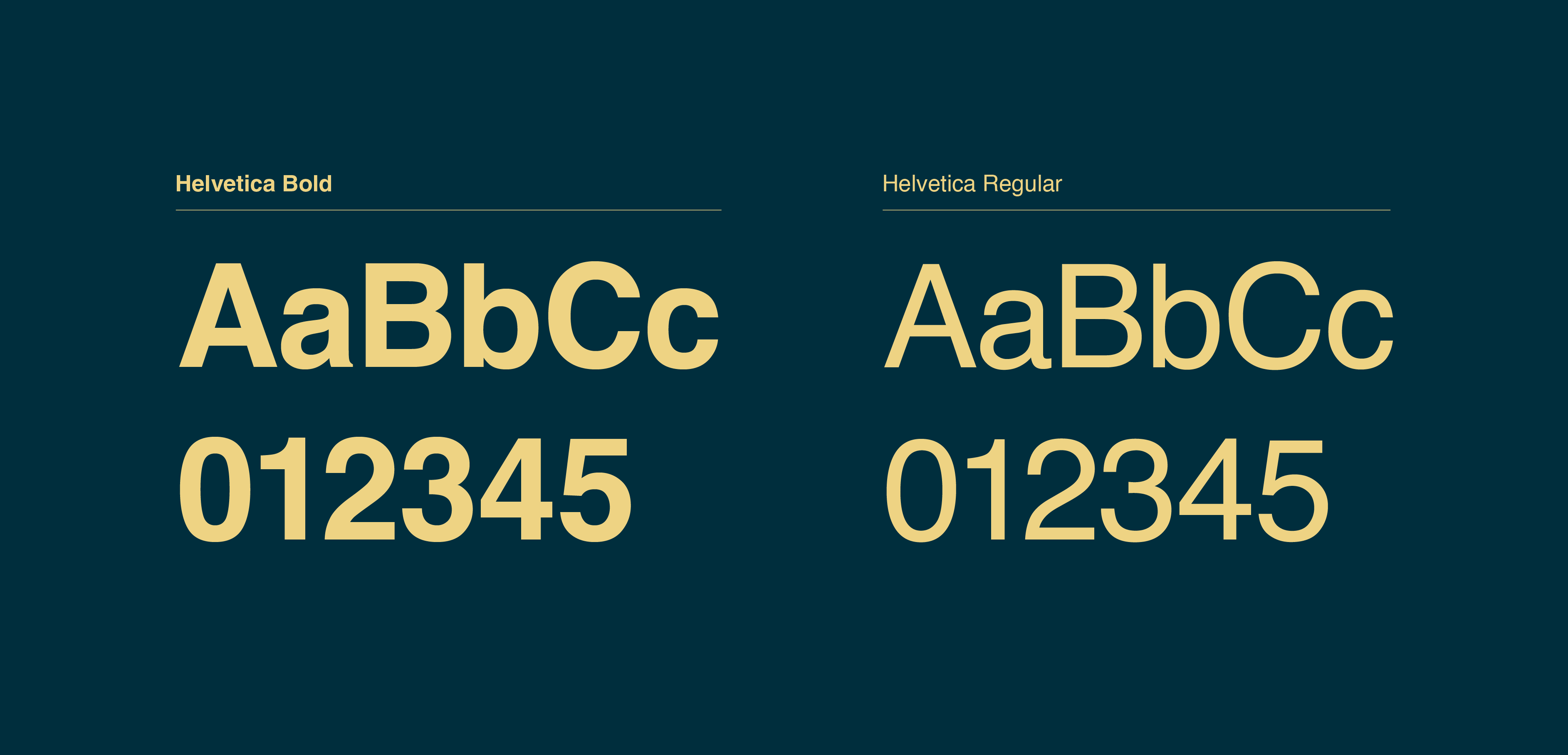 Typografi til Locations emballasjedesign: Helvetica er en moderne, nøktern og godt lesbar skriftstil.